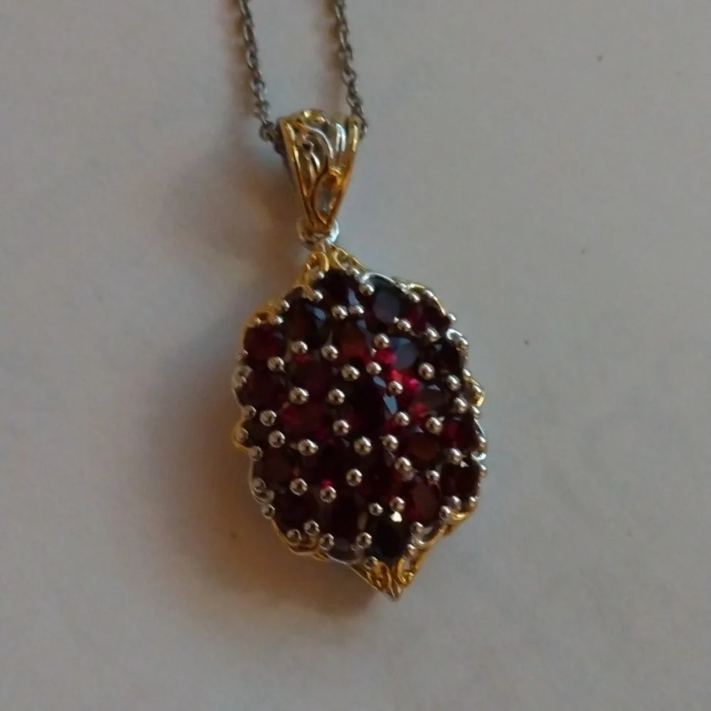 Stamped .925 Orissa Rhodolite Garnet Necklace
